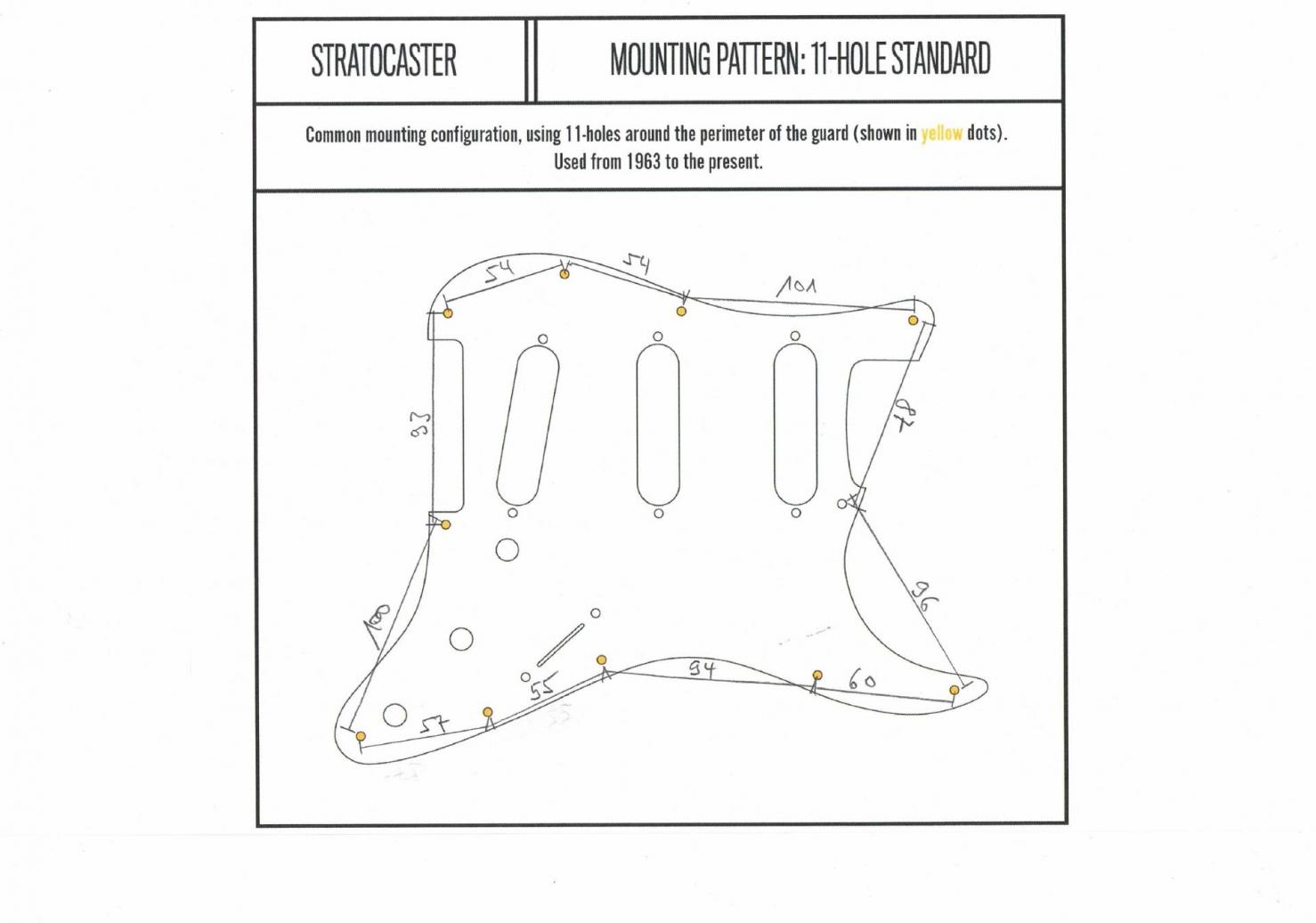 64' (end 63'-current) 11-hole Pattern