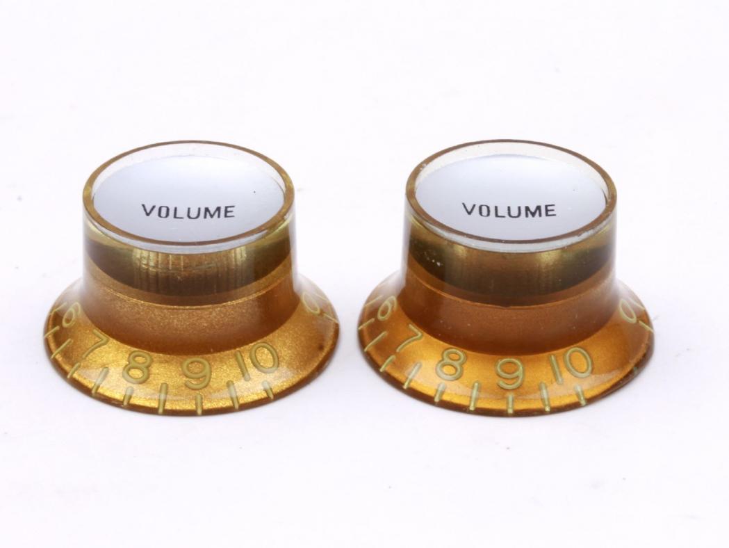 Left Standard Gold Knob - Right Vintage Gold CAB